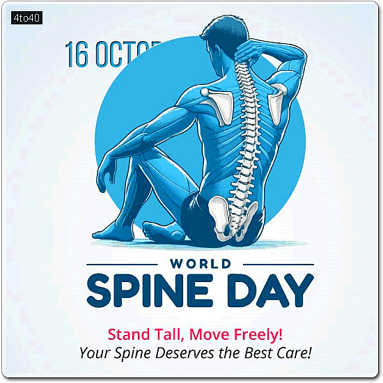 World Spine Day Picture Message Card