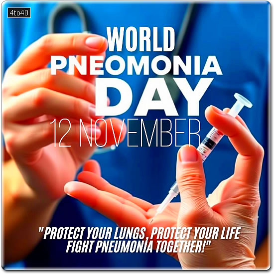 World pneumonia day social media picture message card