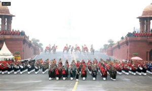 The tunes played by the band of Indian Air Force include 'Brave Warrior', 'Twilight', 'Alert', and 'Flying Star', while the Indian Navy band will play 'Namaste', 'Sagar Pawan', 'Matribhumi', 'Tejasvi', and 'Jai Bharati'.