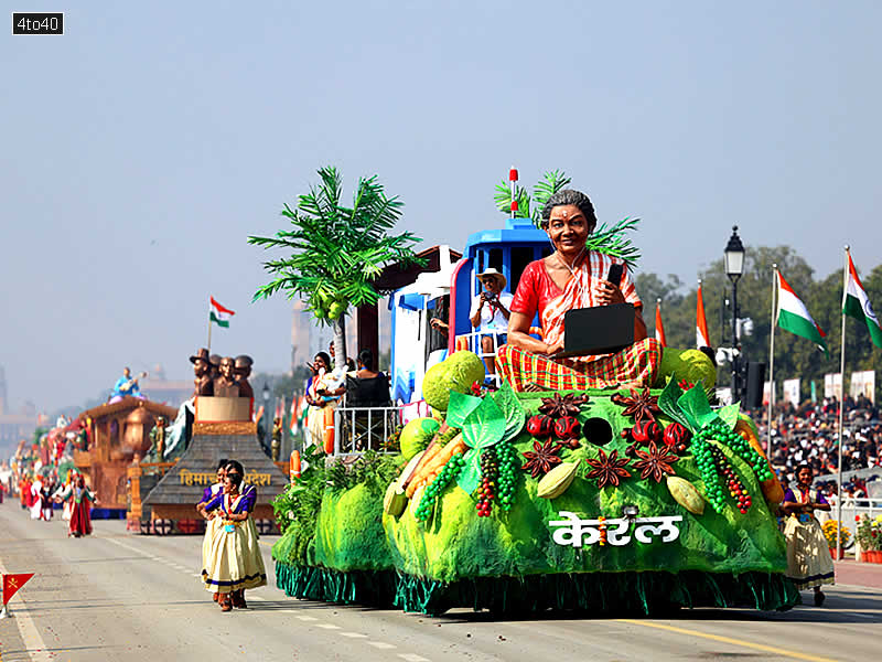 Kerala 2026 Republic Day Tableaux - Theme: Water Metro & 100% Digital Literacy: Aatmanirbhar Kerala for Aatmanirbhar Bharat