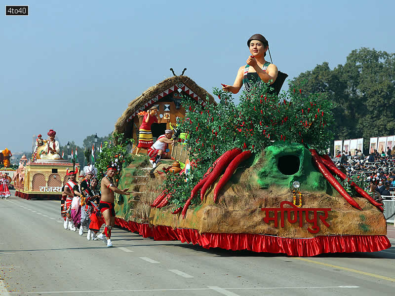 Manipur State 2026 Republic Day Tableaux - Theme: Towards Prosperity: From Agricultural Fields to International Markets