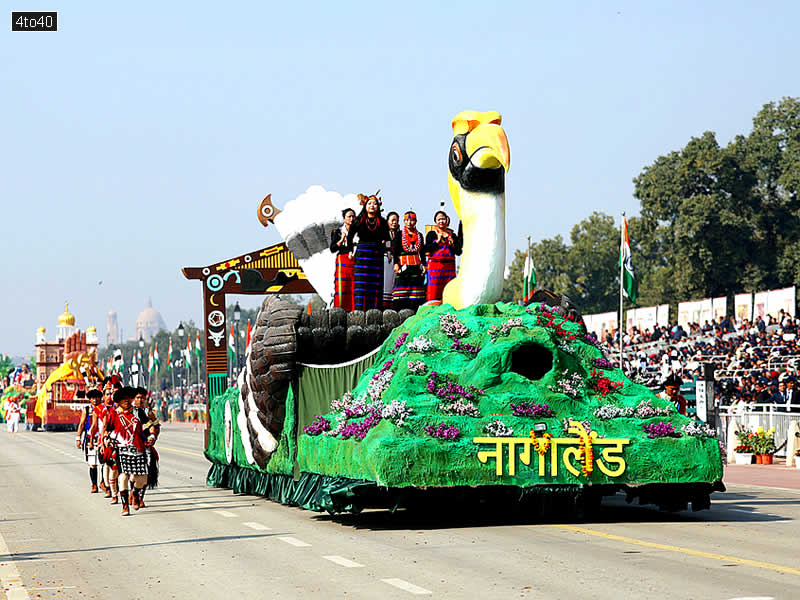 Nagaland State 2026 Republic Day Tableaux - Theme: The Hornbill Festival – Celebrating Culture, Tourism & Self-Reliance