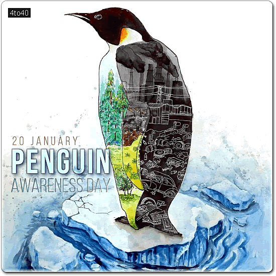 Penguin Awareness Day January 20 Digital Greeting Card