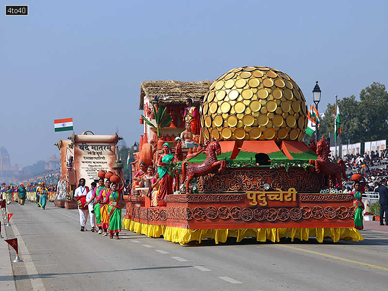 Puducherry State 2026 Republic Day Tableaux - Theme: Rich Heritage of Craft, Culture and Auroville's Vision