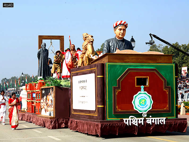 West Bengal State 2026 Republic Day Tableaux - Theme: Bengal in the Freedom Movement of India