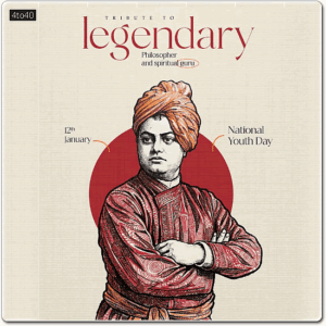 Youth empowerment picture message card inspired by Swami Vivekananda