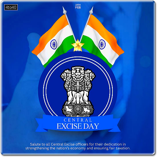 Central Excise Day Digital Greeting Card