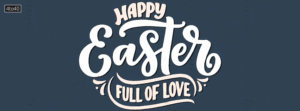 Easter festival Calligraphy lettering Facebook Banner