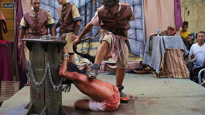 Holy Week celebrations in the Petare neighbourhood of Caracas, Venezuela