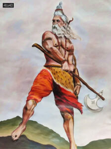 Lord Parshuram Watercolor Painting