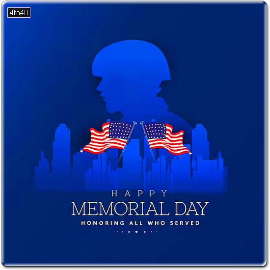 Honoring all who served happy memorial day greeting card