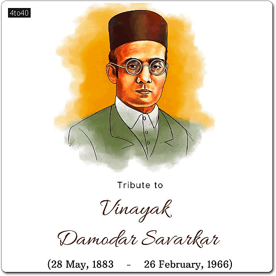 Tribute to Vinayak Damodar Savarkar Greeting Card