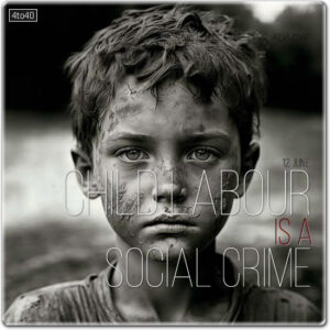 Child labour is a Social Crime Greeting Card with Message