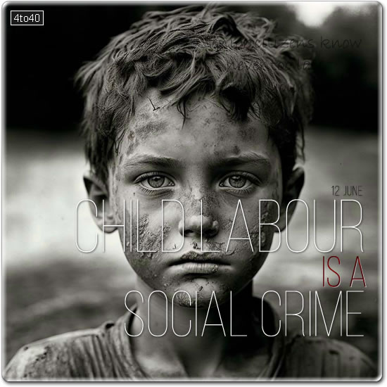 Child labour is a Social Crime Greeting Card with Message