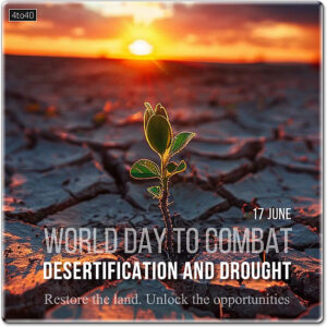 World day to combat desertification and drought message picture greeting card