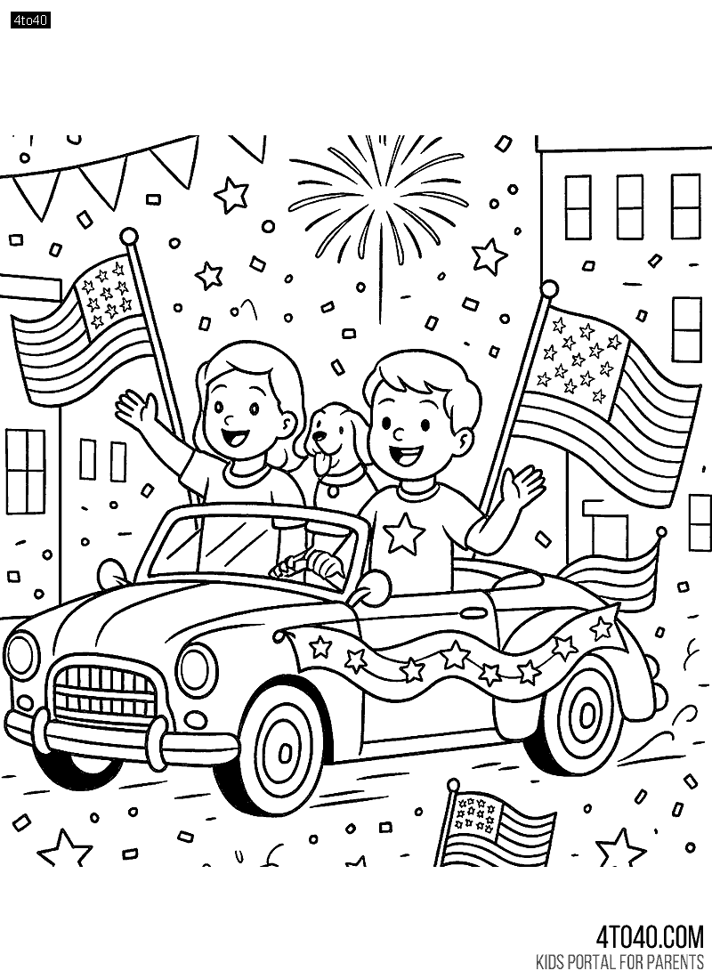 4th of July Coloring Fun Activities