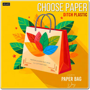 Choose Paper Ditch Plastic Digital Message Card