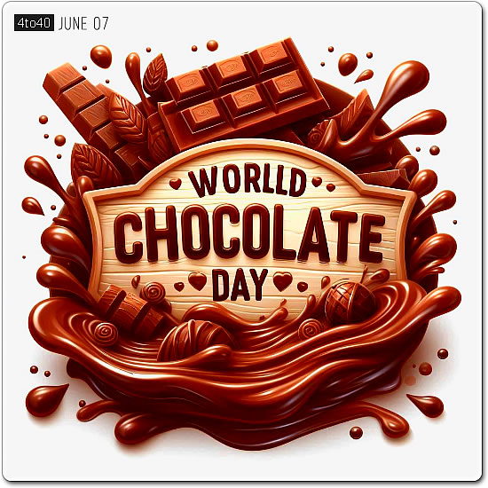 World Chocolate Day on July 7th each year indulges in one of the world’s favorite treats