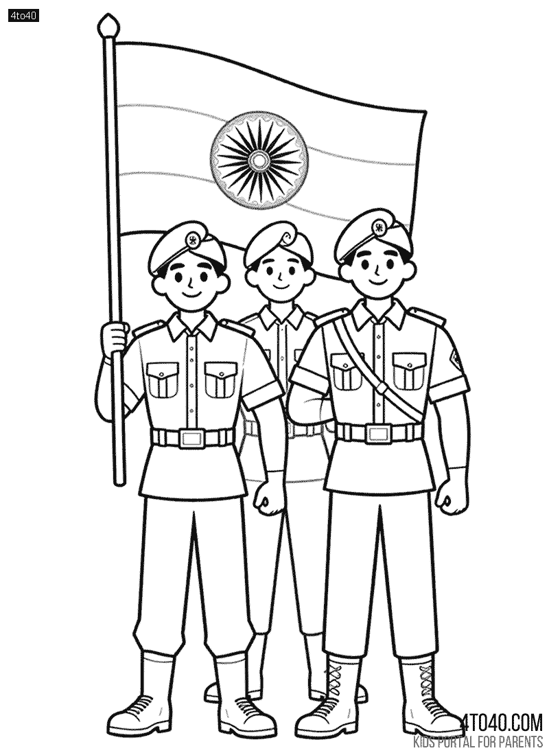 Print and colorize the flag of India 'Tiranga'