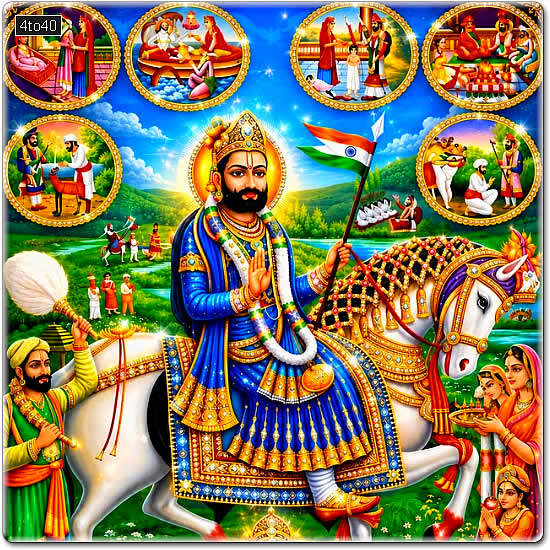 Baba Ramdev Jayanti Greeting Card