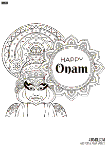 Free printable Onam coloring pages