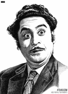 Kishore kumar Coloring Page For Teenagers and Adults