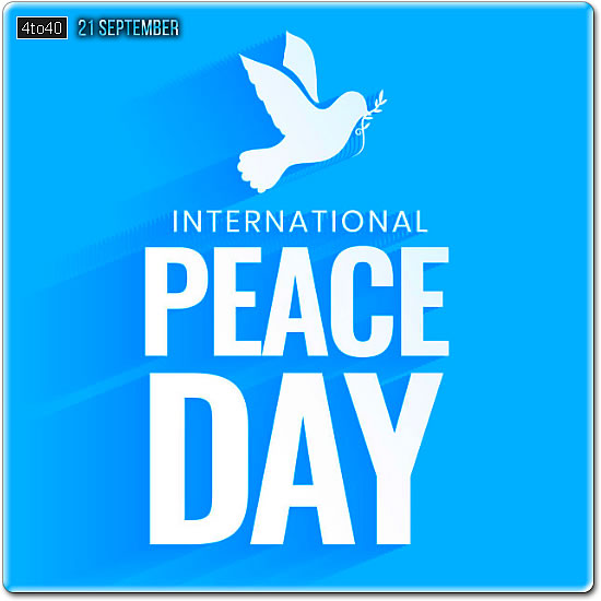 The International Day of Peace also officially known as World Peace Day greeting card