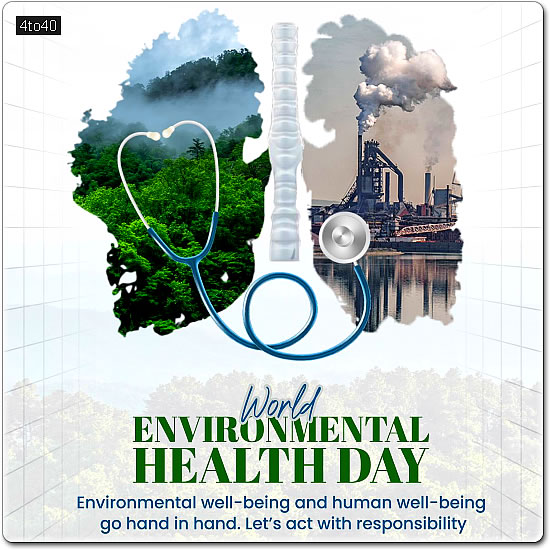 World Environmental Health Day digital greeting card for social media