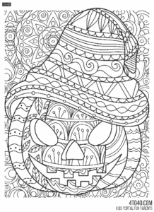 Free Printable Halloween Pumpkin Coloring Pages for Adults