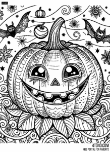 Halloween Free Printable Pumpkin Coloring Pages for Adults