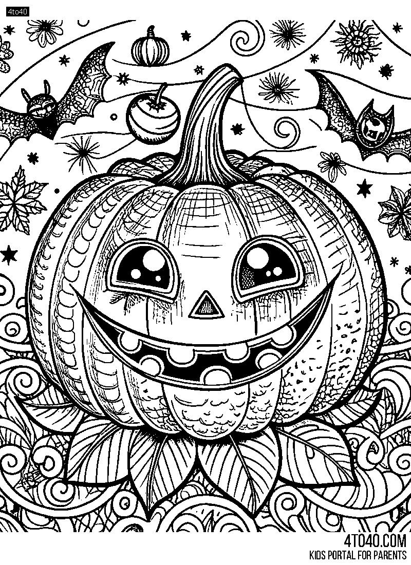 Halloween Free Printable Pumpkin Coloring Pages for Adults