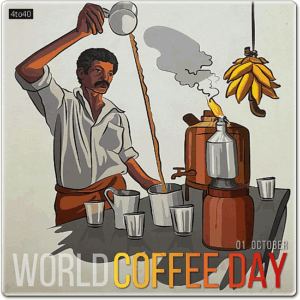 South Indian Traditional Filter Coffee related greeting card