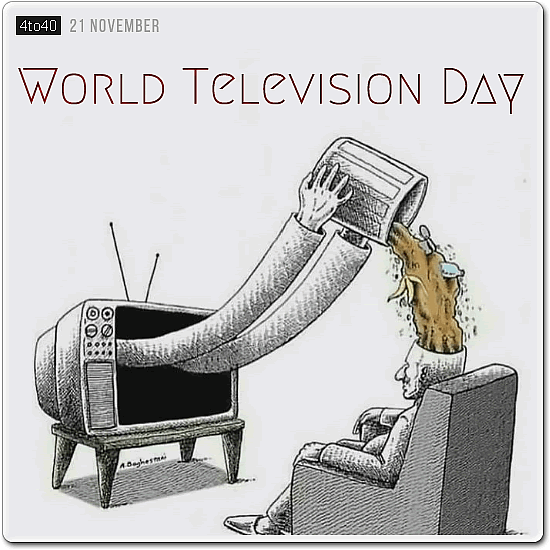 Funny World Television Day Greeting Card