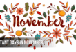 Important Days in November 2025: National and International Dates List