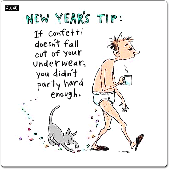 New Year Celebration Tip Funny Greeting Card