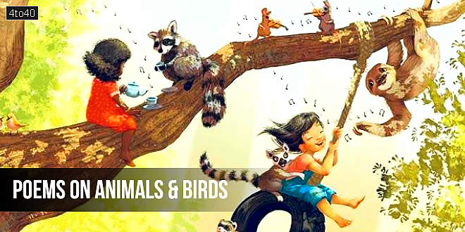 पशु पक्षियों से जुड़ी कवितायेँ: Short Hindi Poems on Animals & Birds
