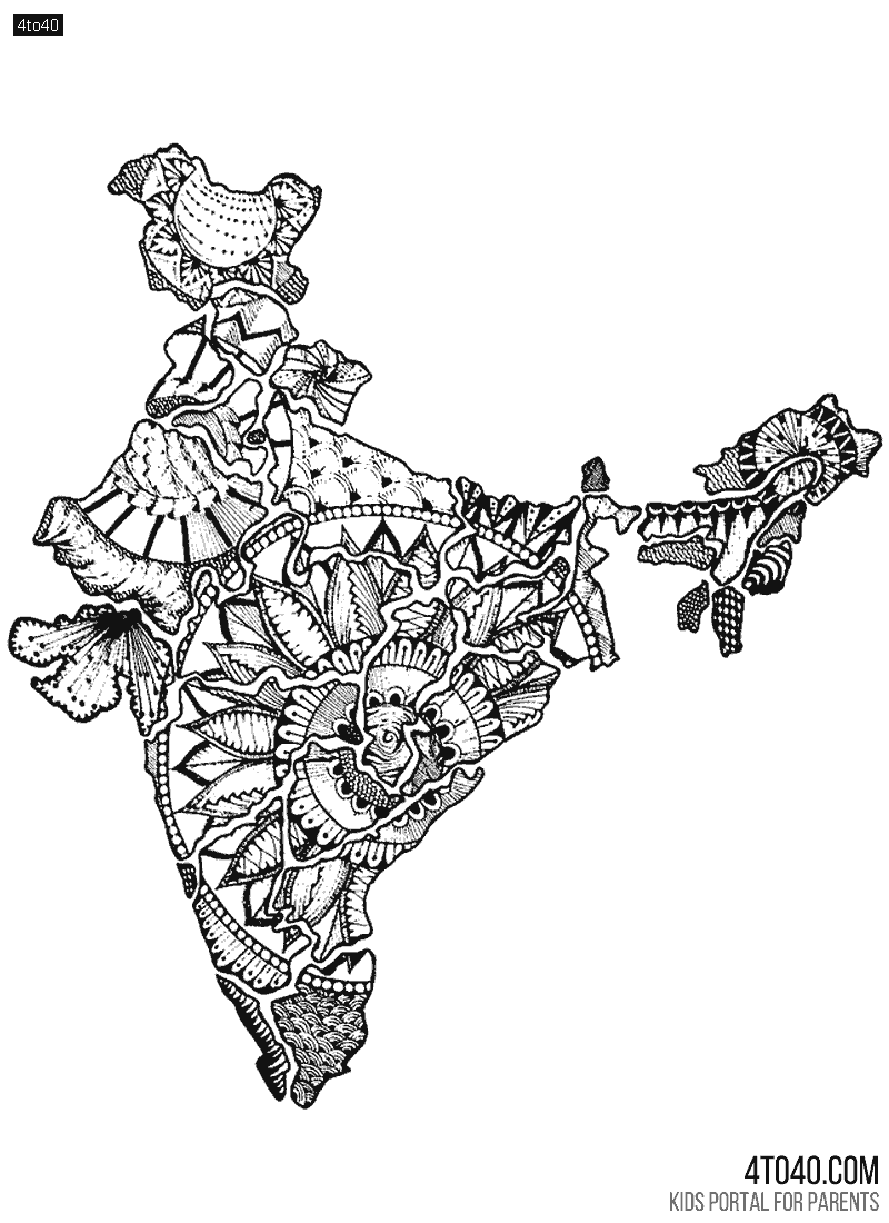 Incredible India Coloring Sheet