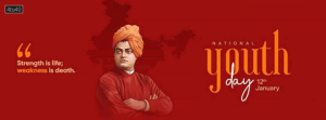 Inspirational Swami Vivekananda Jayanti tribute Social Media Banner poster