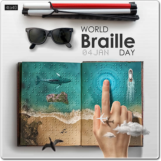 World Braille Day - January 4th - Digital Greeting Card