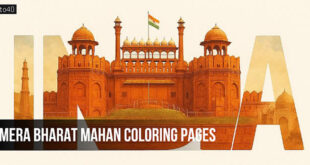 Mera Bharat Mahan Coloring Pages: India Is Great Coloring Book