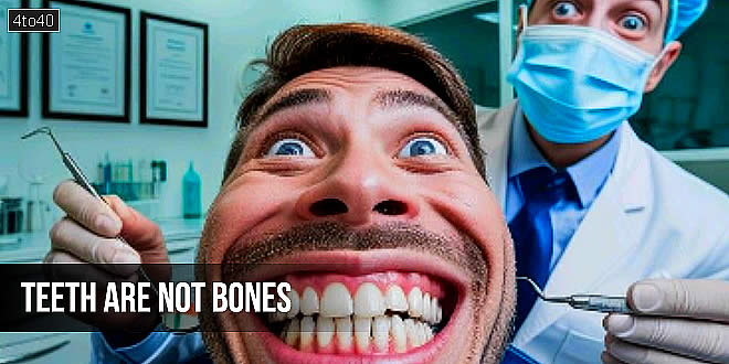 दांतों की गिनती हड्डियों में क्‍यों नहीं होती?