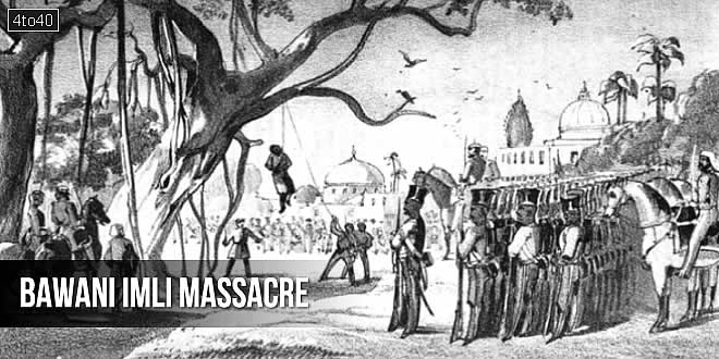 The Bawani Imli massacre is a massacre carried out by the East India Company 's army on 28 April 1858 , in which 52 freedom fighters , including Thakur Jodha Singh Attaya, were hanged f