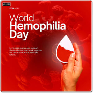 Red and White Modern World Hemophilia Day Greeting Card