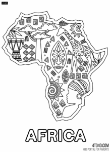 Happy Africa Day Coloring Page For Adults & Teenagers