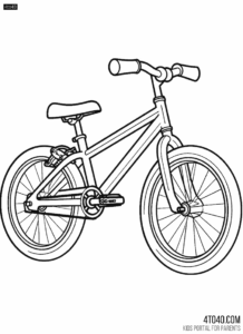 Cycle Coloring Page For Beginners