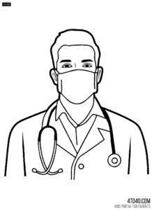 Doctor Coloring Page For Students & Children