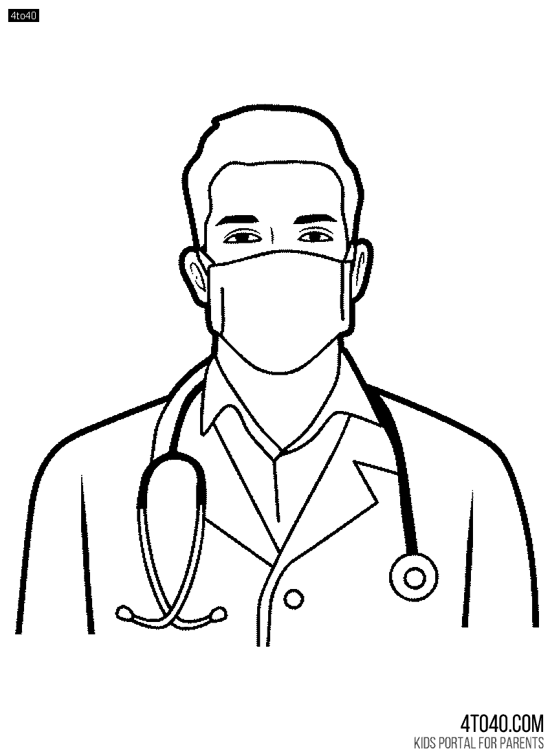 Doctor Coloring Page For Students & Children