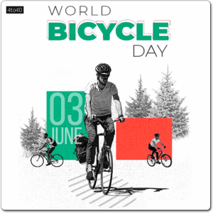Happy World Bicycle Day Greeting Card For Social Media