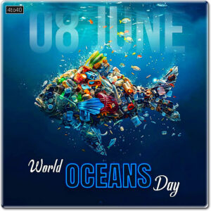 Happy World Ocean Day Digital Greeting Card For Public Awareness