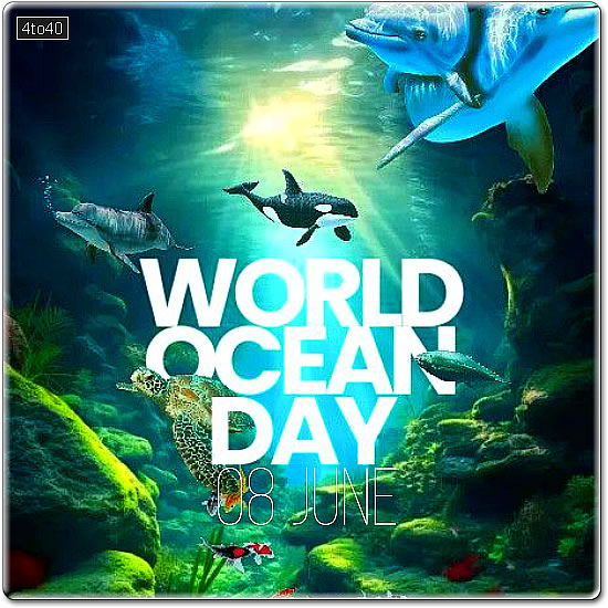 World Ocean Day Social Media Greeting Card